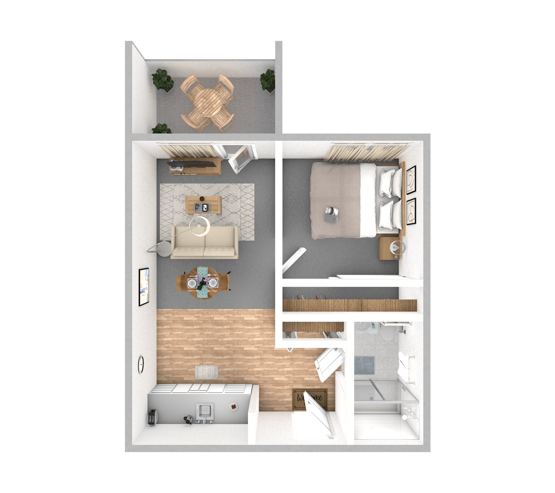 One Bedroom | One Bathroom