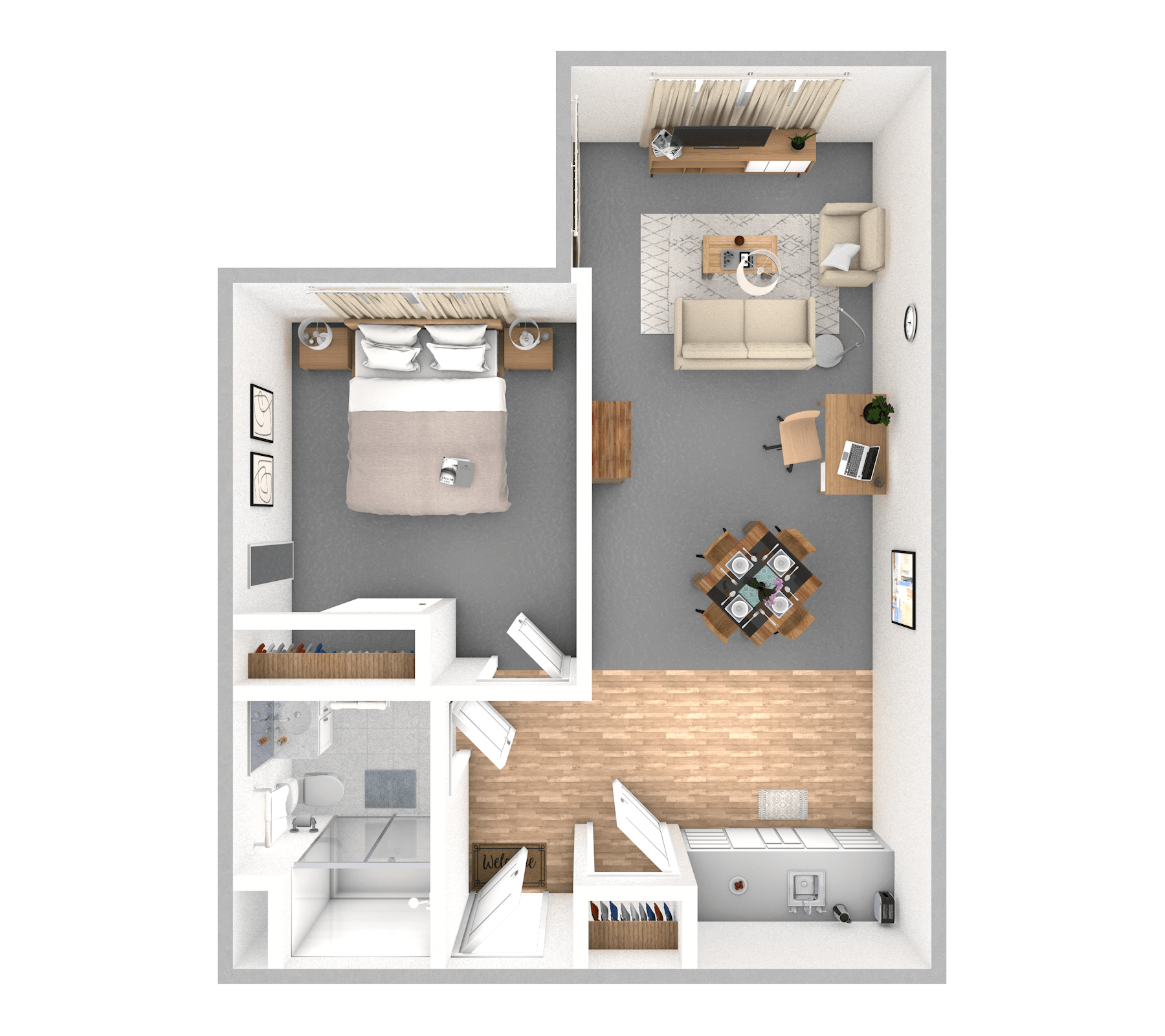 One Bedroom | One Bathroom