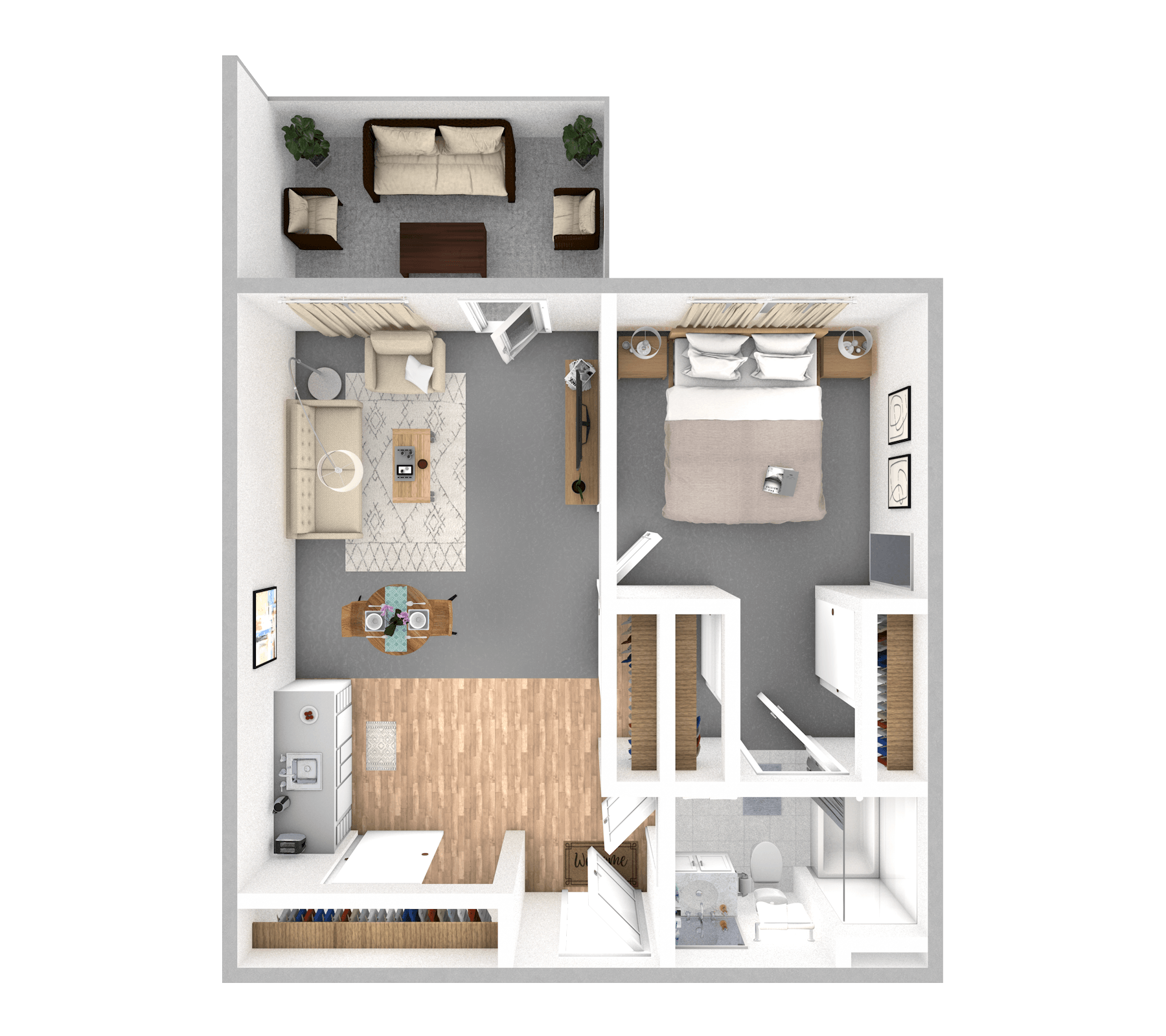 One Bedroom | One Bathroom