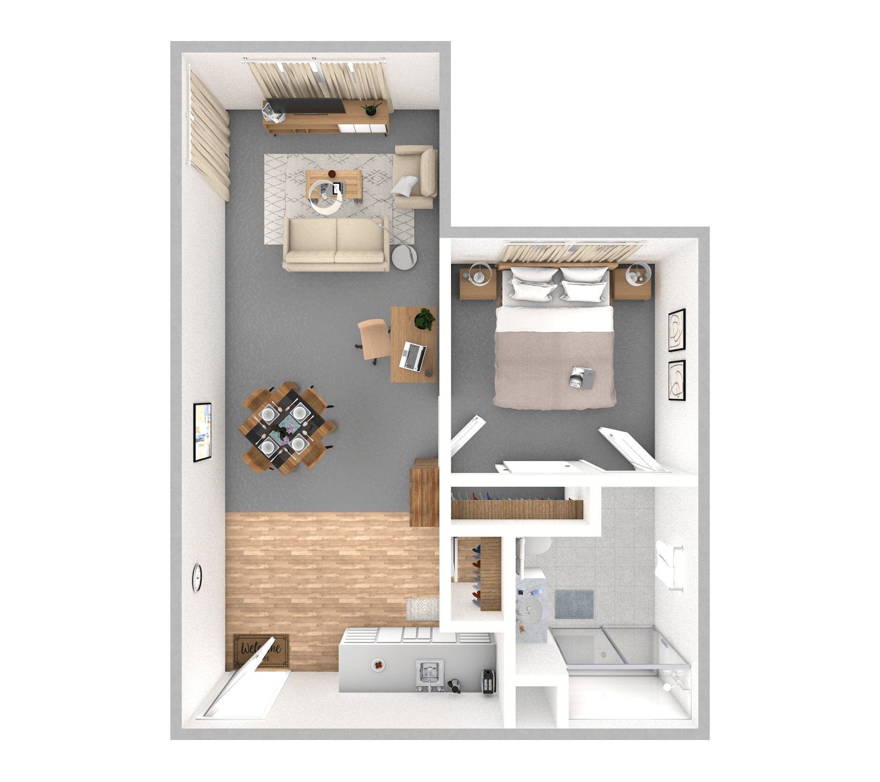 One Bedroom | One Bathroom